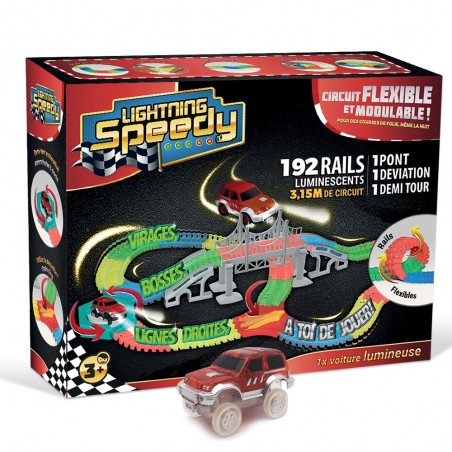 Circuit flexible et modulable Lightning Speedy 192 rails