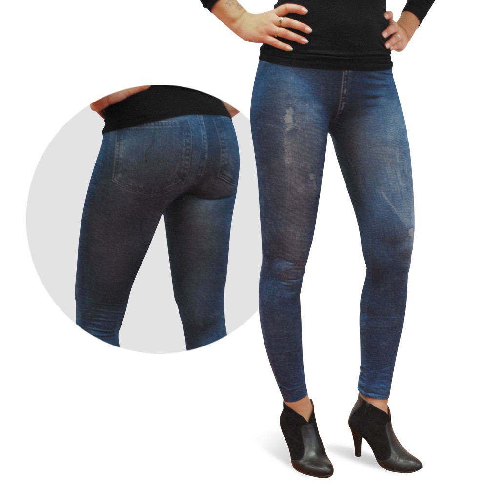 legging effet jean amincissant