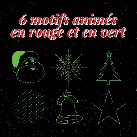 motifs animés rouge et vert de Noël