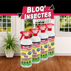 Lot de 4 répulsifs BLOQ'INSECTES intérieur et extérieur