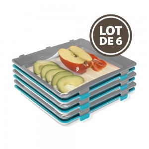 Lot de 6 plateaux de conservation CLIK&FRESH