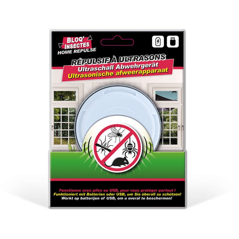 Répulsif à Ultrasons Anti Nuisibles - 4 Appareils, Plug-in - Contre Souris, Moustiques, Cafards, Araignées