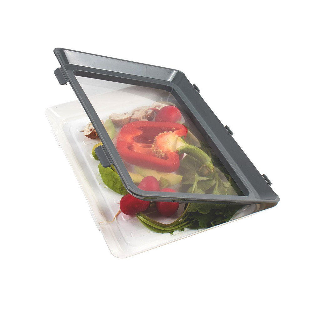Durandal Boite à Lunch Fresh & Clik - 2 Plateaux Réutilisables Sans Film Plastique