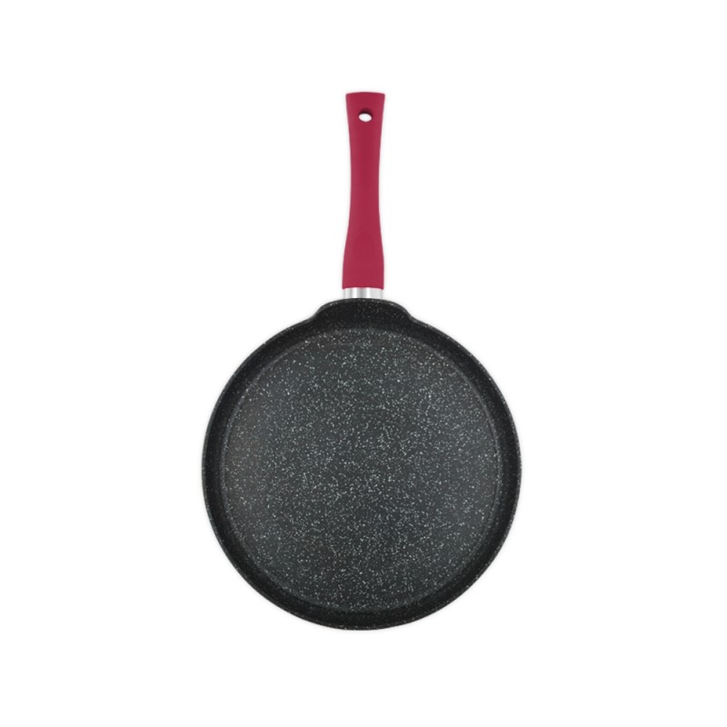 Poêle à Crêpes Innerwell 26cm - Acier Inoxydable 304 - Antiadhésif Nid D'Abeille - Compatible Induction - Sans PFOA