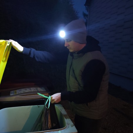 Bonnet avec lumiere LED Gris - Bonnet avec lumière LED (gris), VavaBid