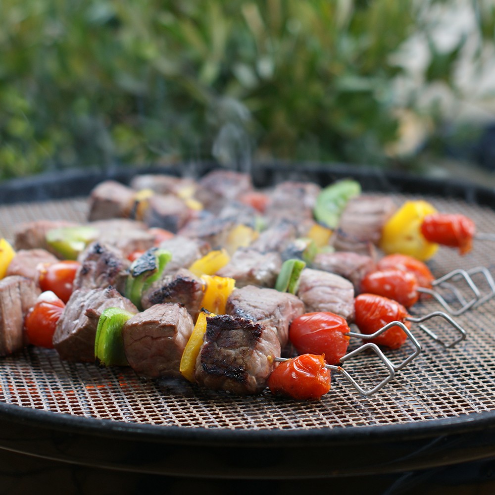 Grille ronde découpable, lavable et réutilisable pour barbecue et plancha