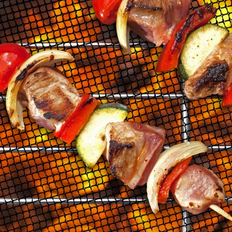 Grille ronde découpable, lavable et réutilisable pour barbecue et plancha