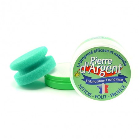 Pierre d'Argent 200 g avec éponge verte