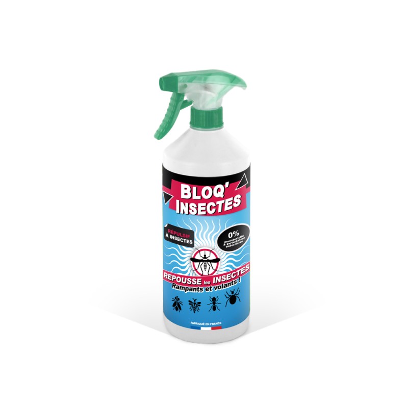 Répulsif spray BLOQ'INSECTES 1L - Anti insectes volants et rampants