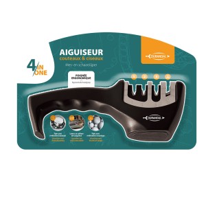 Aiguiseur à couteaux et ciseaux 4-en-1 - Durandal