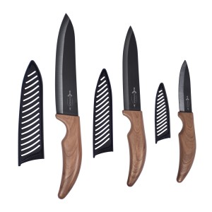lot 3 couteaux céramique noire