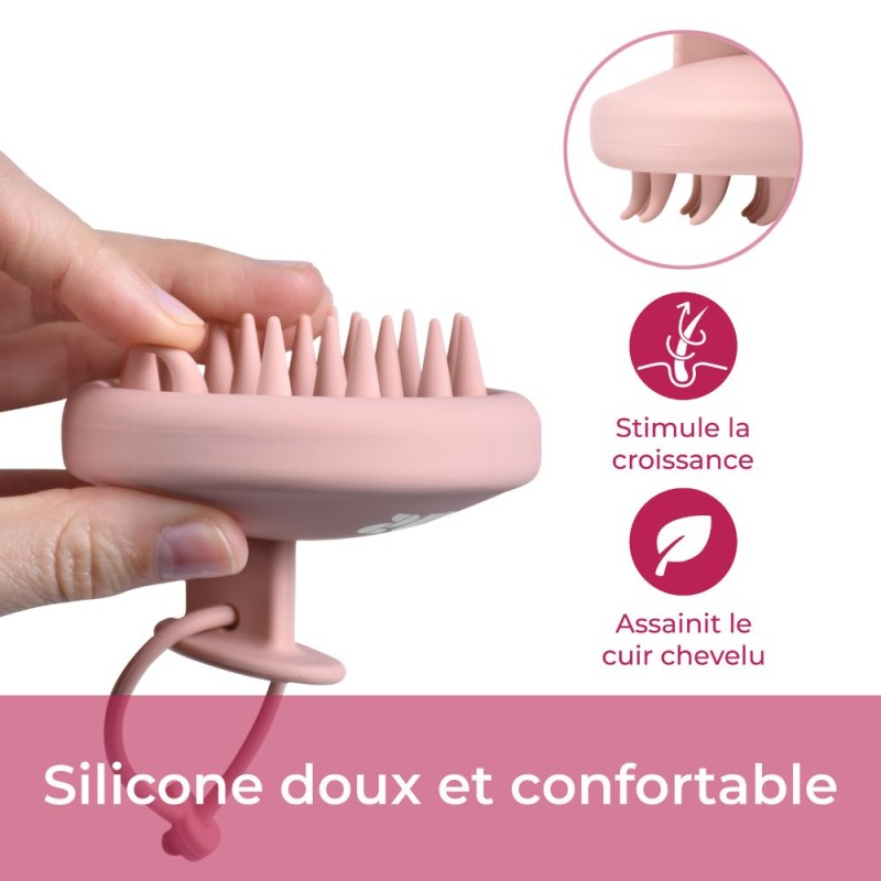 Brosse Bébé En Bois Et Poils De Chèvre - Ultra Douce Pour Cuir Chevelu Sensible - Massage Et Soin Des Cheveux Nourrisson