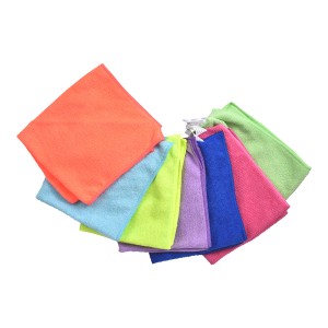 lot 7 chiffons microfibre liseré vert