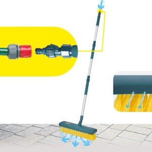 balai brosse nettoyeur avec raccord tuyau d'arrosage