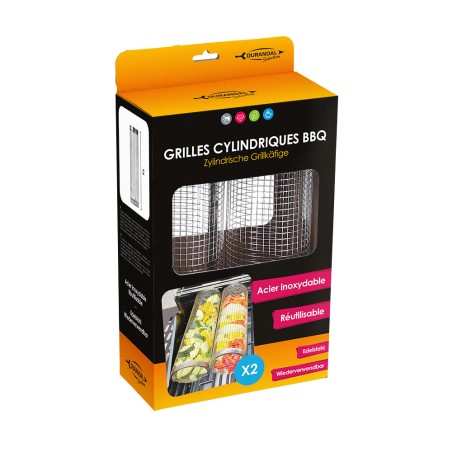 Pack lot de 2 grilles cylindriques pour le BBQ Durandal Selection
