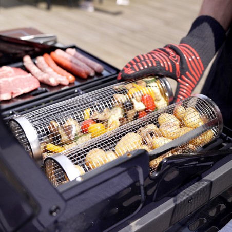 Duo de grilles cylindriques de cuisson BBQ Durandal selection