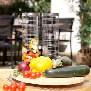 lot de 2 cages en inox pour grillades