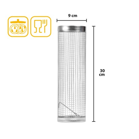 Grille cylindrique pour BBQ entretien facile