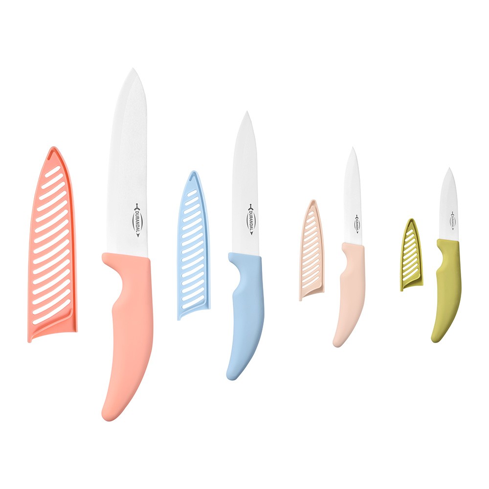 Set de couteaux en céramique blanche Durandal 4 tailles