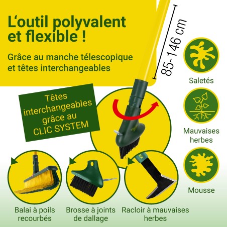 Brosse de jardin polyvalente