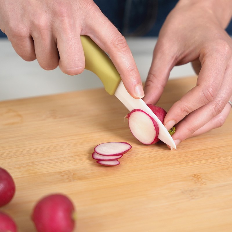 Lot 3 Couteaux Pliables En Céramique Pour Fruits & Légumes - Ultra Légers Et Hygiéniques (Couleur Aléatoire)