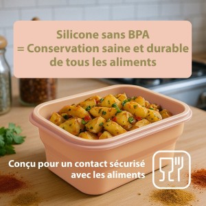 Boîte de conservation en silicone sans BPA
