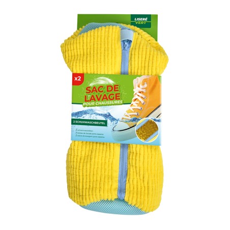 2 sacs pour laver les chaussures Liseré Vert