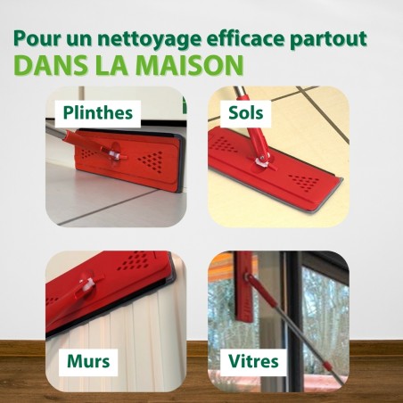 balai à tête plate pour dépoussiérer et nettoyer toute la maison