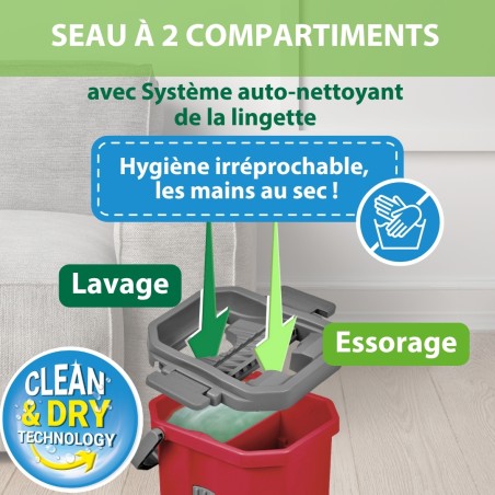 seau essoreur compact double compartiment