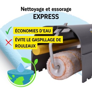 Nettoyage et essorage express des rouleaux