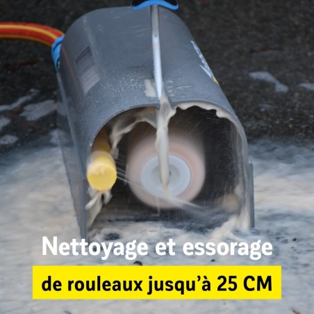 nettoie et sèche les rouleaux à colle