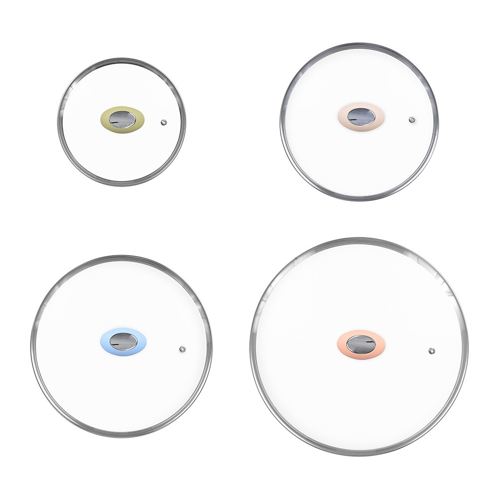 4 couvercles en verre pour poêles de cuisson équilibre Durandal