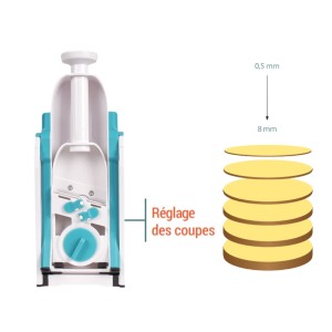 Mandoline avec lames en acier inoxydable réglables