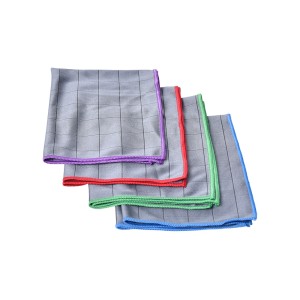Lot de 4 chiffons en microfibre de carbone Liseré vert