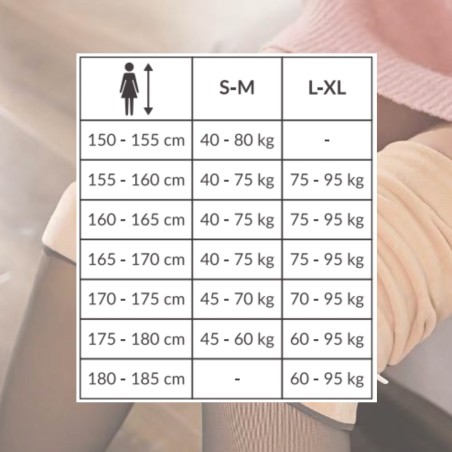tableau tailles collant doublé polaire My Actiforme