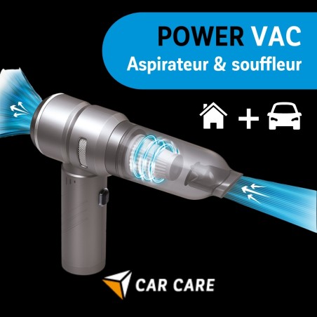 POWERVAC 4-en-1, aspirateur pliable pour maison et voiture
