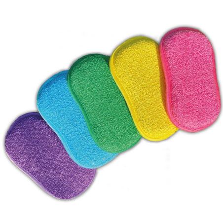 Lot 5 éponges epongenio multicolores