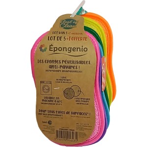 éponges vaisselle et ménage multicolores