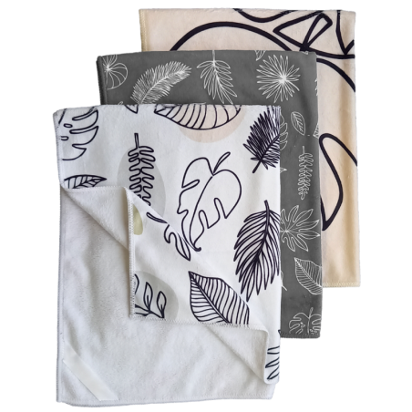 BEST OF TV TORCHONGENIO - Lot de 3 torchons Super Absorbants à Motifs