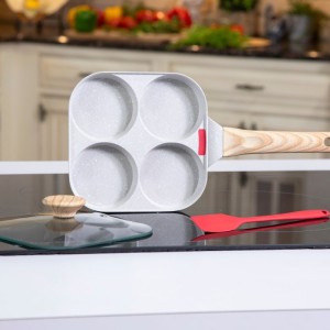 kit poêle à pancakes wonder pan couvercle et spatule