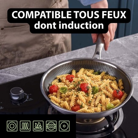 poêle antiadhésive excellium compatible induction et four