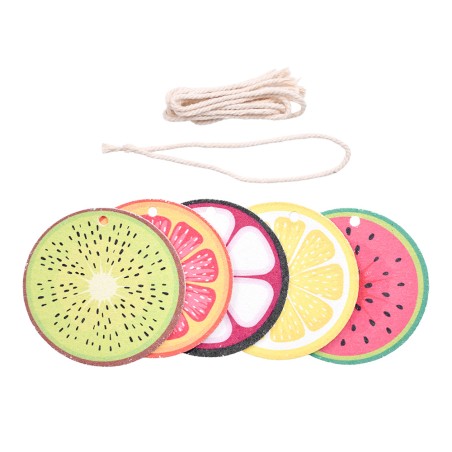 lot éponges fruits avec cordon