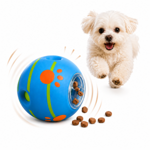 balle sonore distributrice de friandises pour chiens