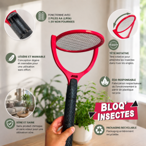 raquette pour éliminer instantanément les insectes